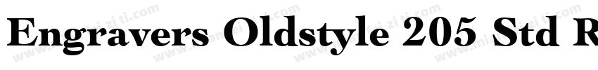 Engravers Oldstyle 205 Std Roman字体转换